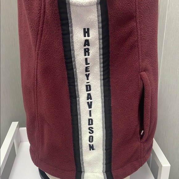 Harley Davidson Women's Burgundy Vest - Picture 3 of 6